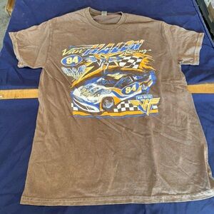 Gildan Brown Racing Graphic Tee